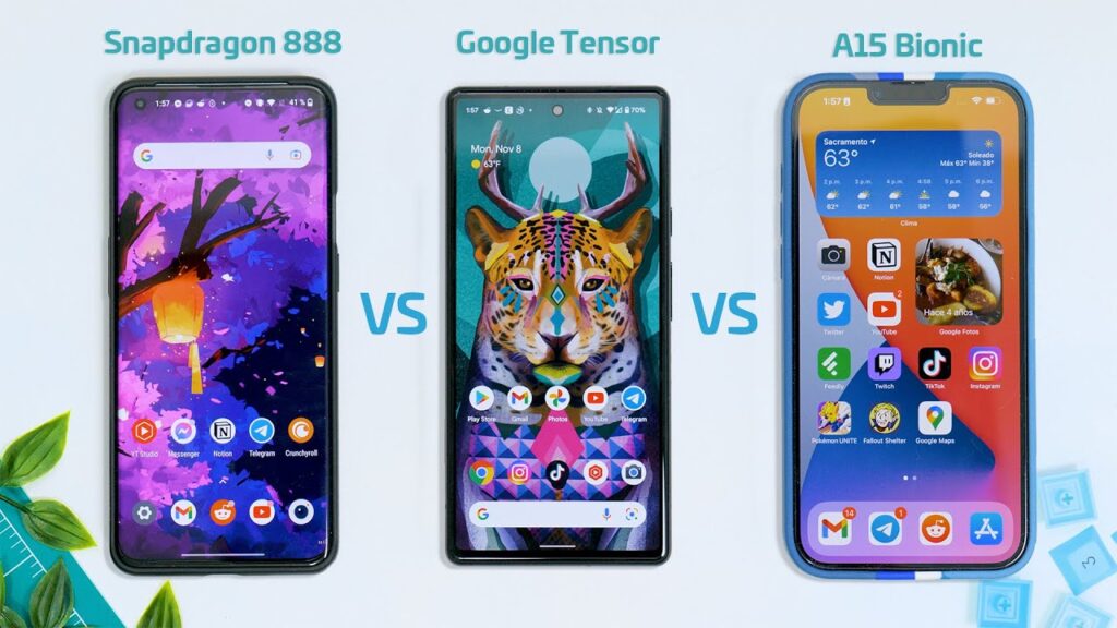 Google Tensor vs A15 Bionic vs Snapdragon 888 | COMPARATIVA